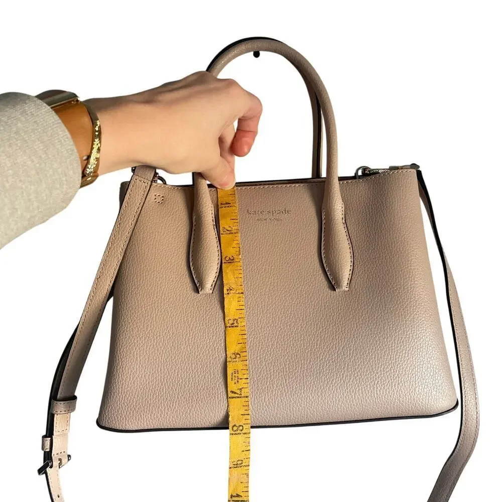 Kate Spade New York Eva Small Top Handle Crossbody Bag Blush Pebbled Leather